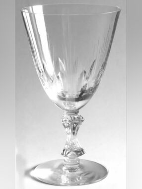 Vintage Tiffen-Franciscan Blown Glass Water Goblets Corona Pattern Set of 4